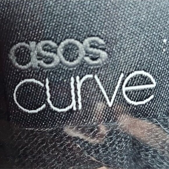 ASOS Curve Women's Cardigan Size 22-3X Black Knit V Neck Button Up Unisex - Picture 8 of 11